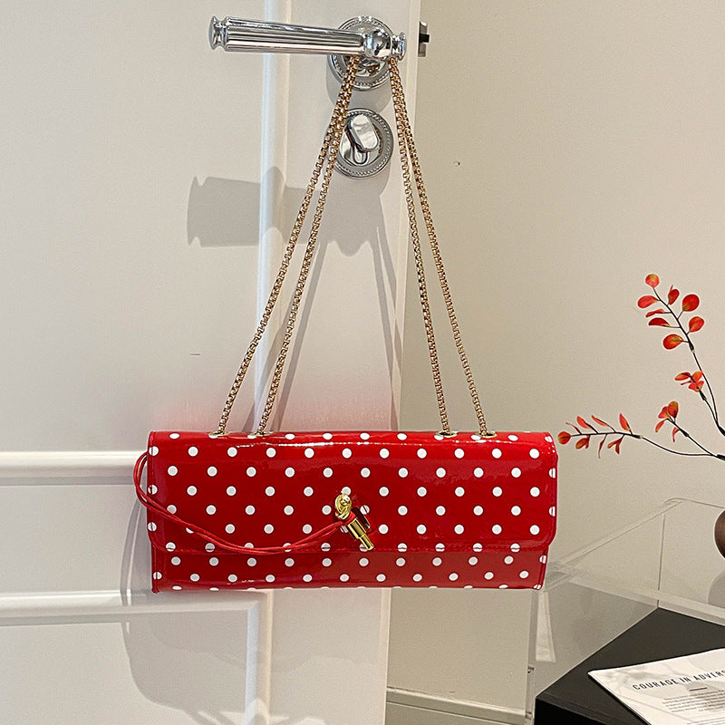Chic Patent Leather Clutch