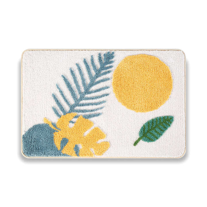 Plush Floral Pattern Bath Mat Kalsten