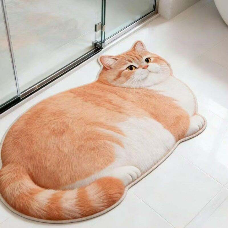 Cat Shaped  Bath Mat
