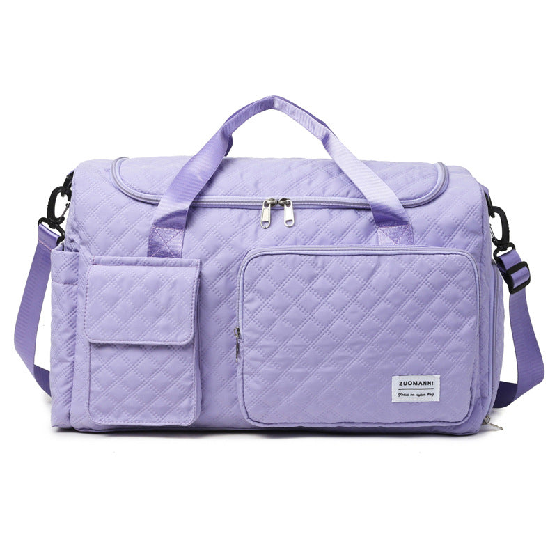 Quilted Multi-Compartment Travel Duffel Kalsten