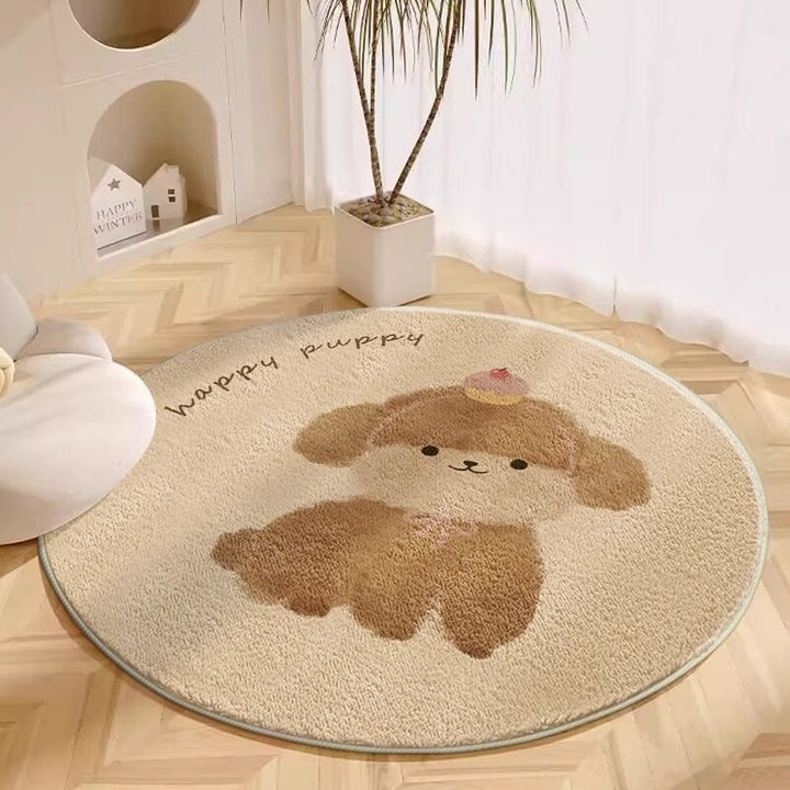 Plush Cartoon Dog Area Rug