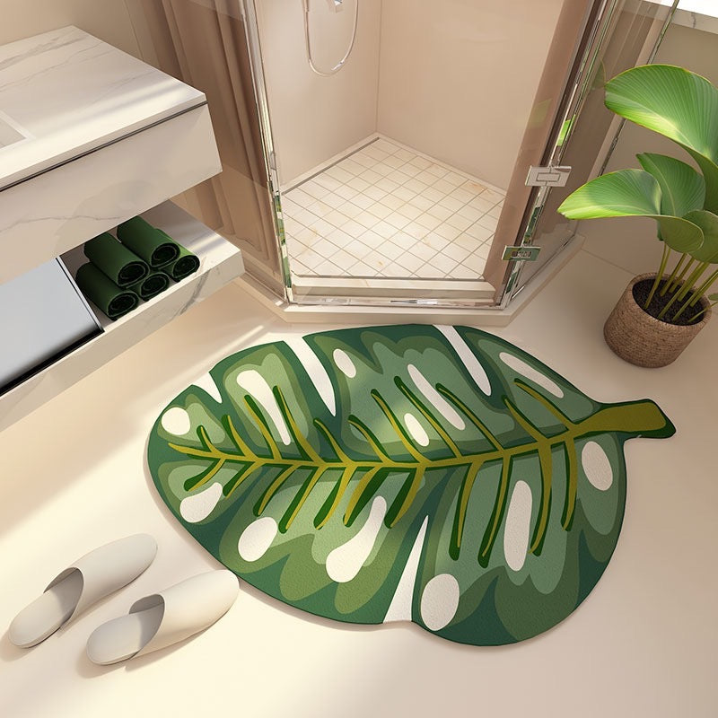 Decorative Leaf-Shaped Bath Mat