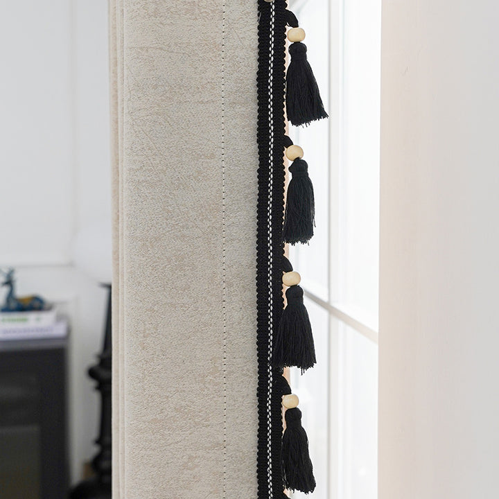 Decorative curtain with tassel trim Kalsten
