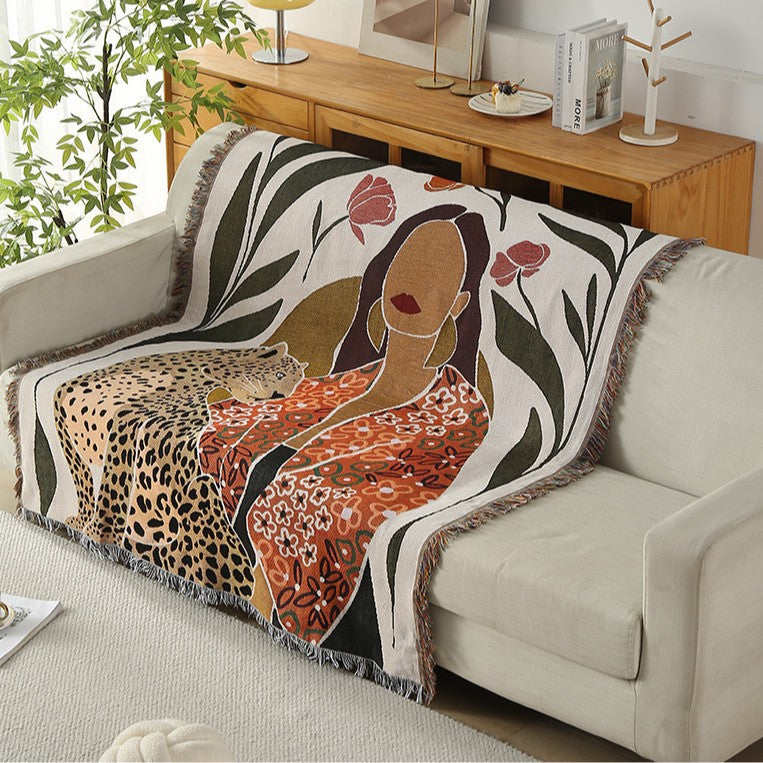 Artistic Bohemian Patterned Throw Blanket