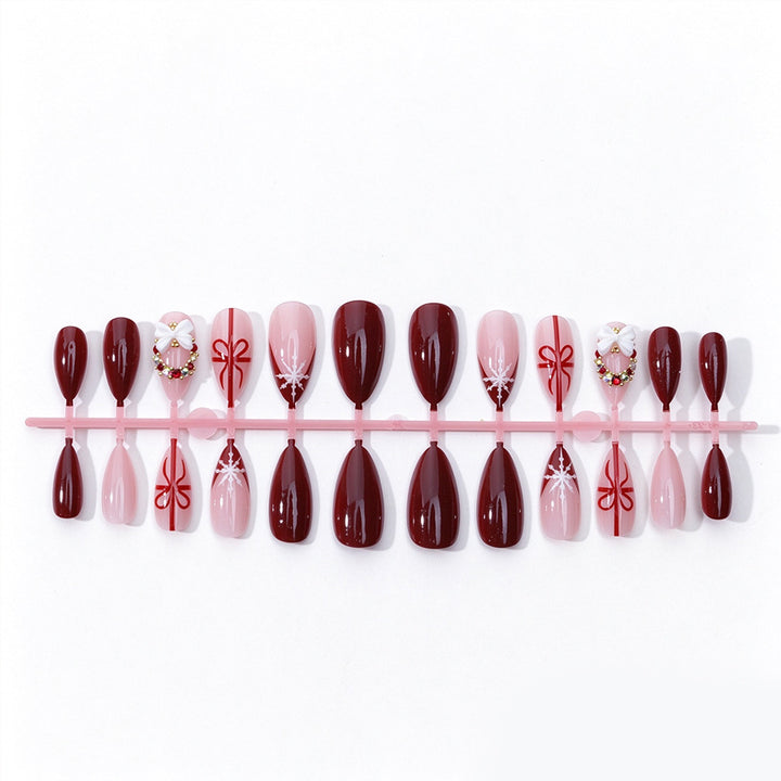 Festive Holiday Themed Press-On Nail Set Kalsten