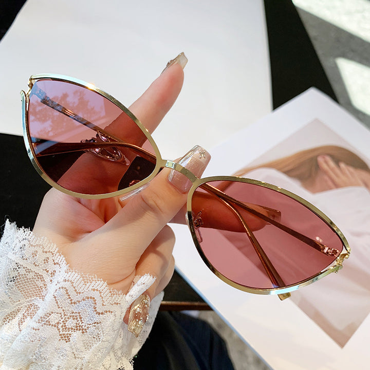Ladies Cat-Eye Sunglasses with Elegant Metal Frame and UV Protection Kalsten