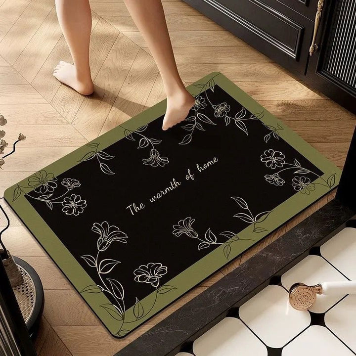 Luxurious Floral Memory Foam Bath Mat Kalsten