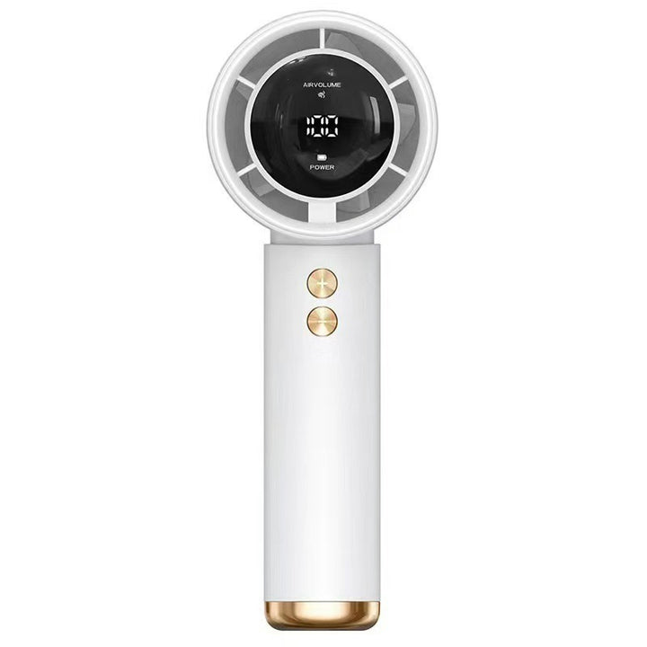 Unisex portable USB rechargeable handheld fan with digital display and multi-stage control Kalsten