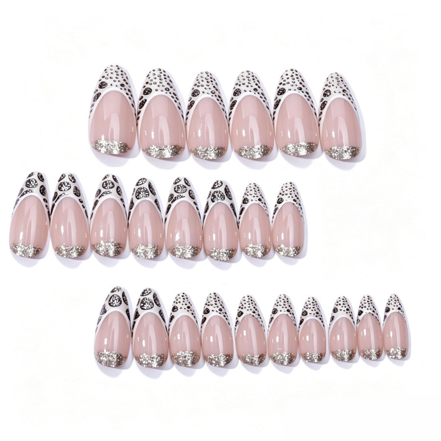 Exquisite artificial nail creation with glitter and unique design Kalsten