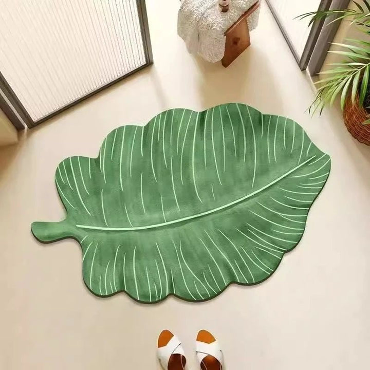 Leaf-Shaped Decorative Area Rug