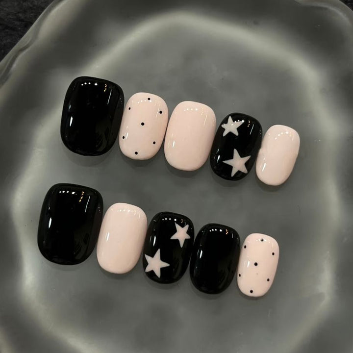Artistic Coffee-Inspired Press-On Nail Art Set Kalsten