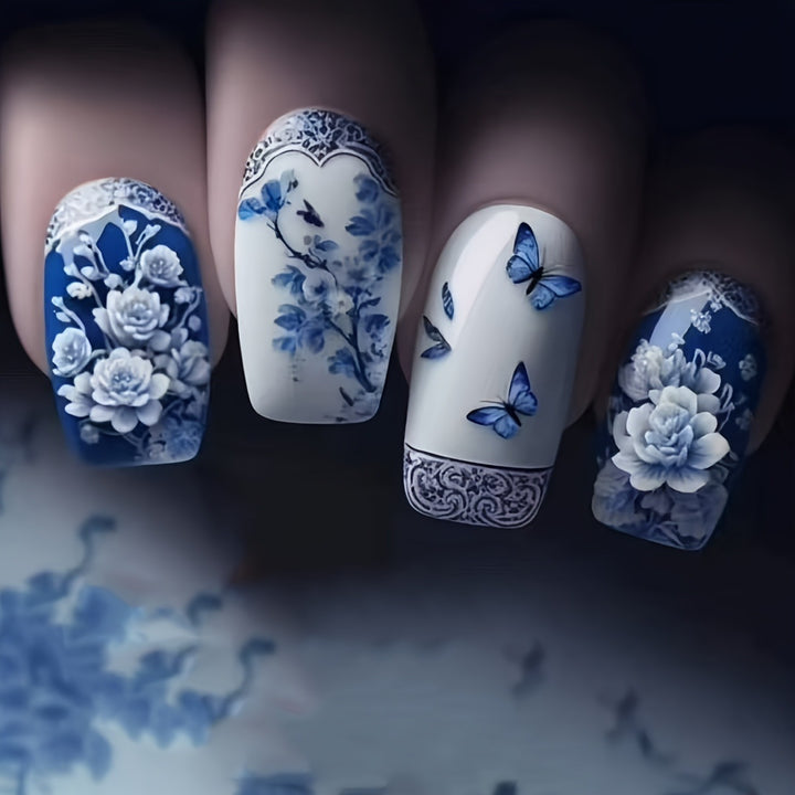 Floral Butterfly Nail Art Set