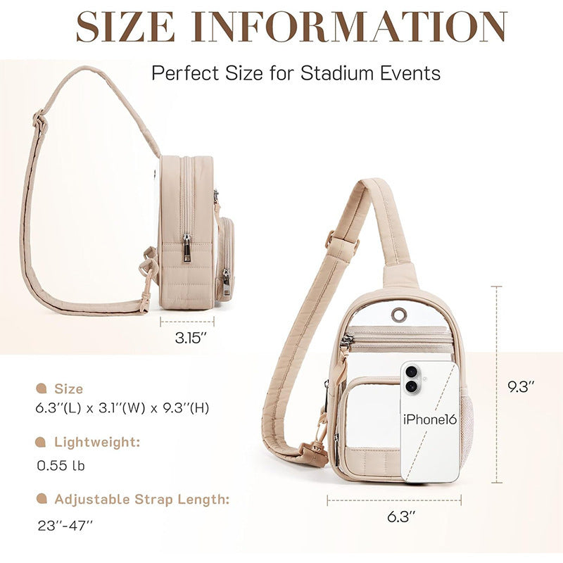 Multifunctional Transparent Sling Bag Kalsten
