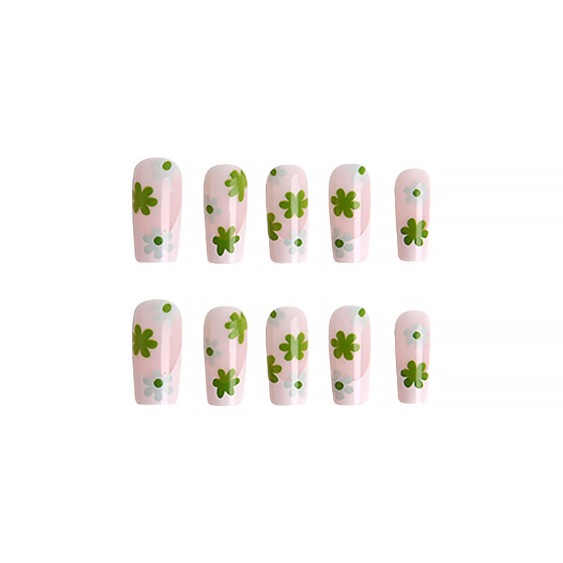 Artful Nail Tips with Floral Pattern Kalsten