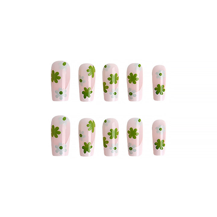 Artful Nail Tips with Floral Pattern Kalsten