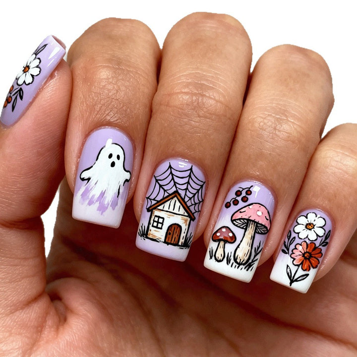 Artificial artificial nails with autumn patterns Kalsten