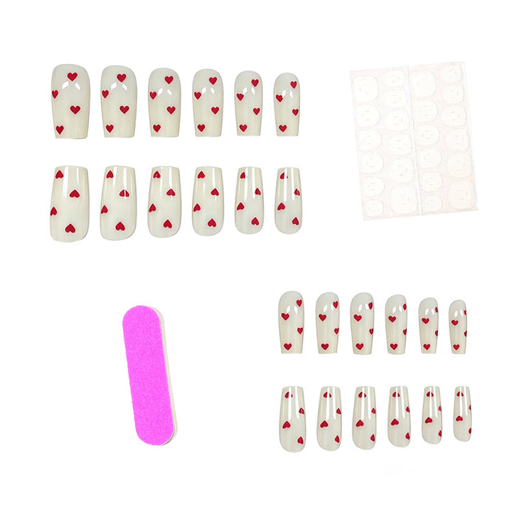Decorative Heart Accented Nail Art Kalsten