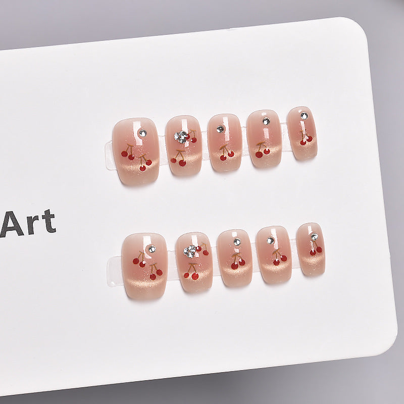 Glamorous Heart-Themed Press-On Nail Set Kalsten