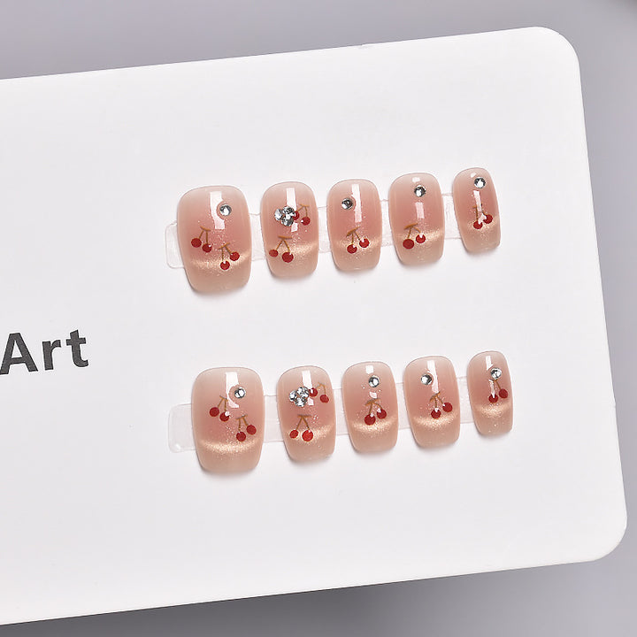Glamorous Heart-Themed Press-On Nail Set Kalsten