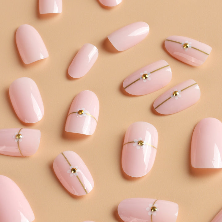 Designer False Nails with Adhesive-Kalsten
