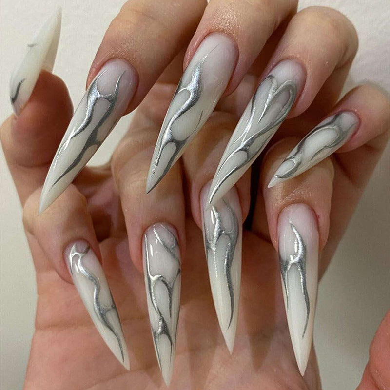 Artistic Stiletto Nail Design Kalsten