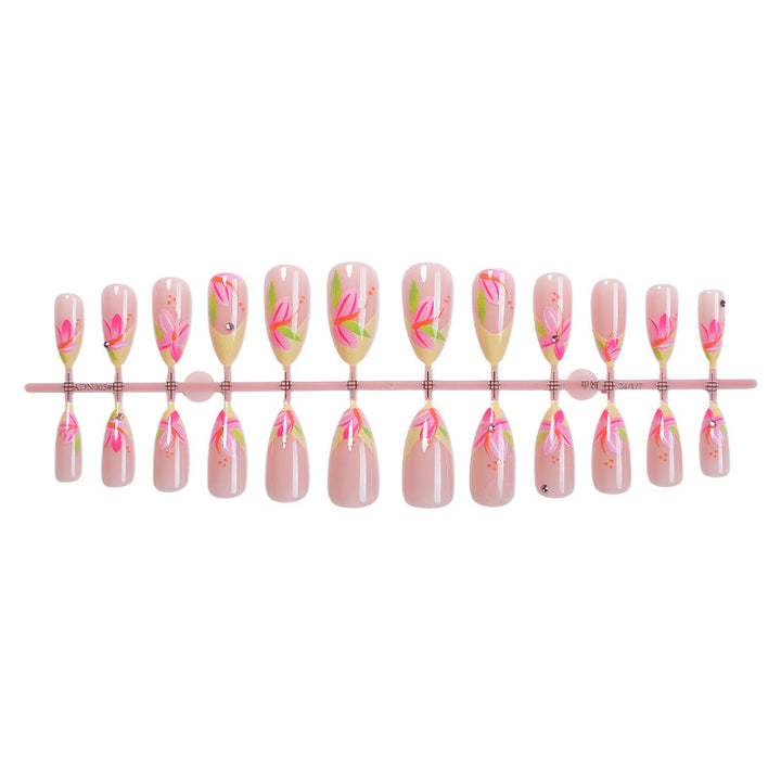 Floral-Themed Press-On Nail Art Kalsten