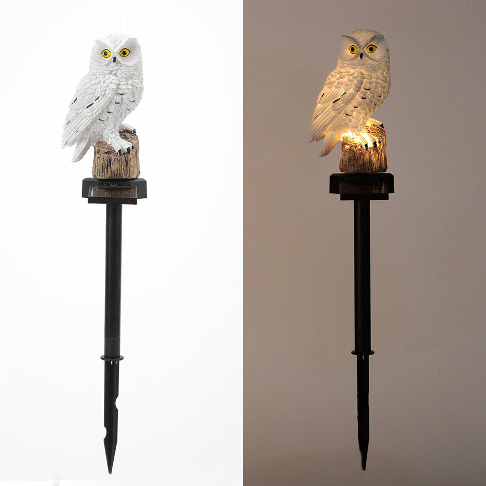 Realistic Owl Solar Garden Stake Light With LED Resin Sculpture Kalsten