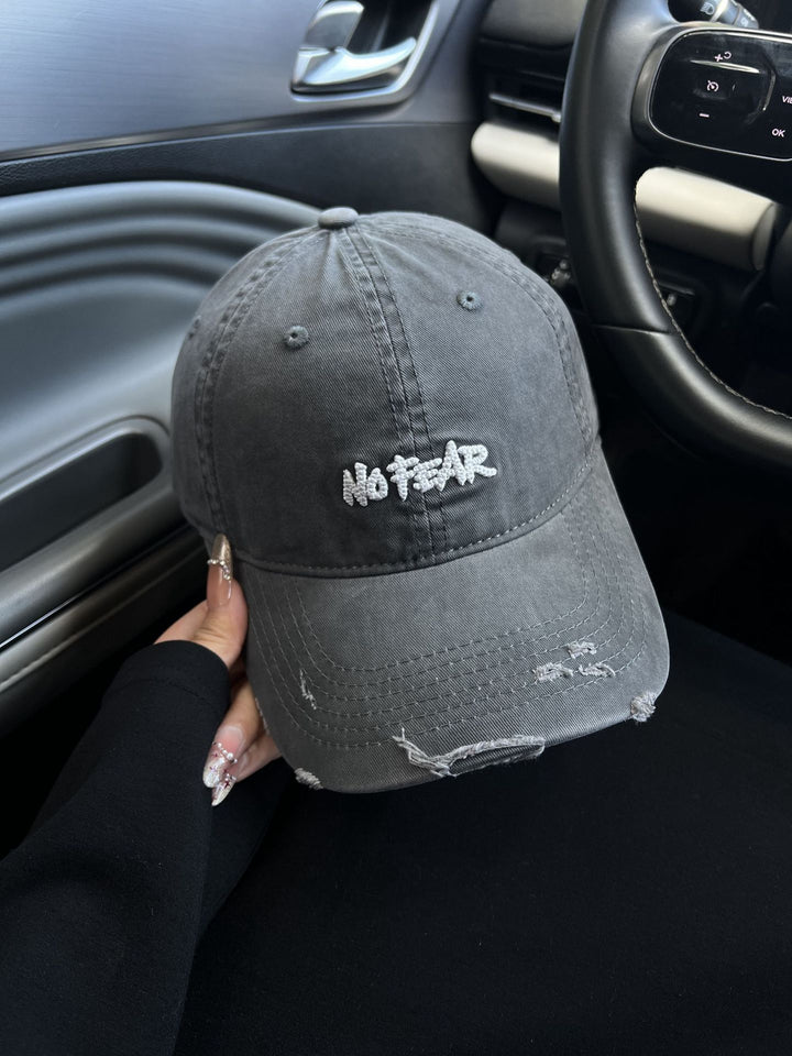 Distressed Vintage-Inspired Baseball Cap