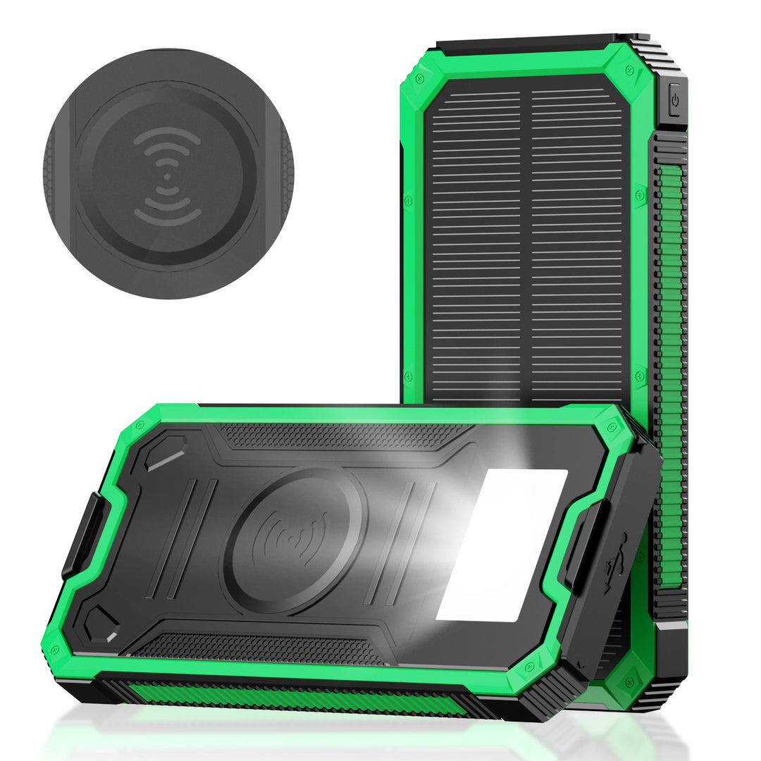 Portable Solar Power Bank with Fast Charging Function and Wireless Charging Adapter Kalsten
