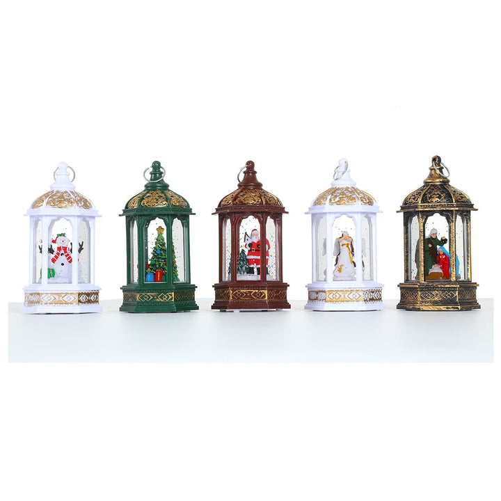Decorative LED Lantern with Christmas Figurine Kalsten