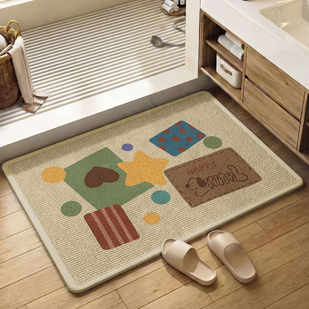 Playful Pet-Themed Bath Mat