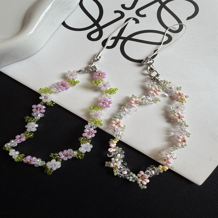 Beaded Floral Charm Necklace Kalsten