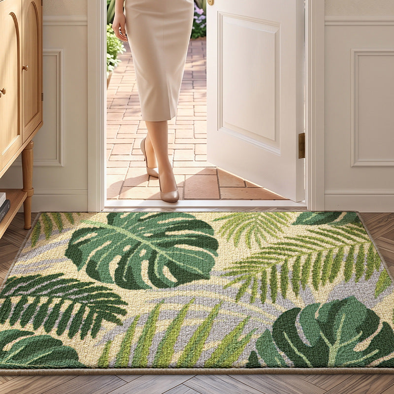 Tropical Leaf Design Welcome Mat Kalsten