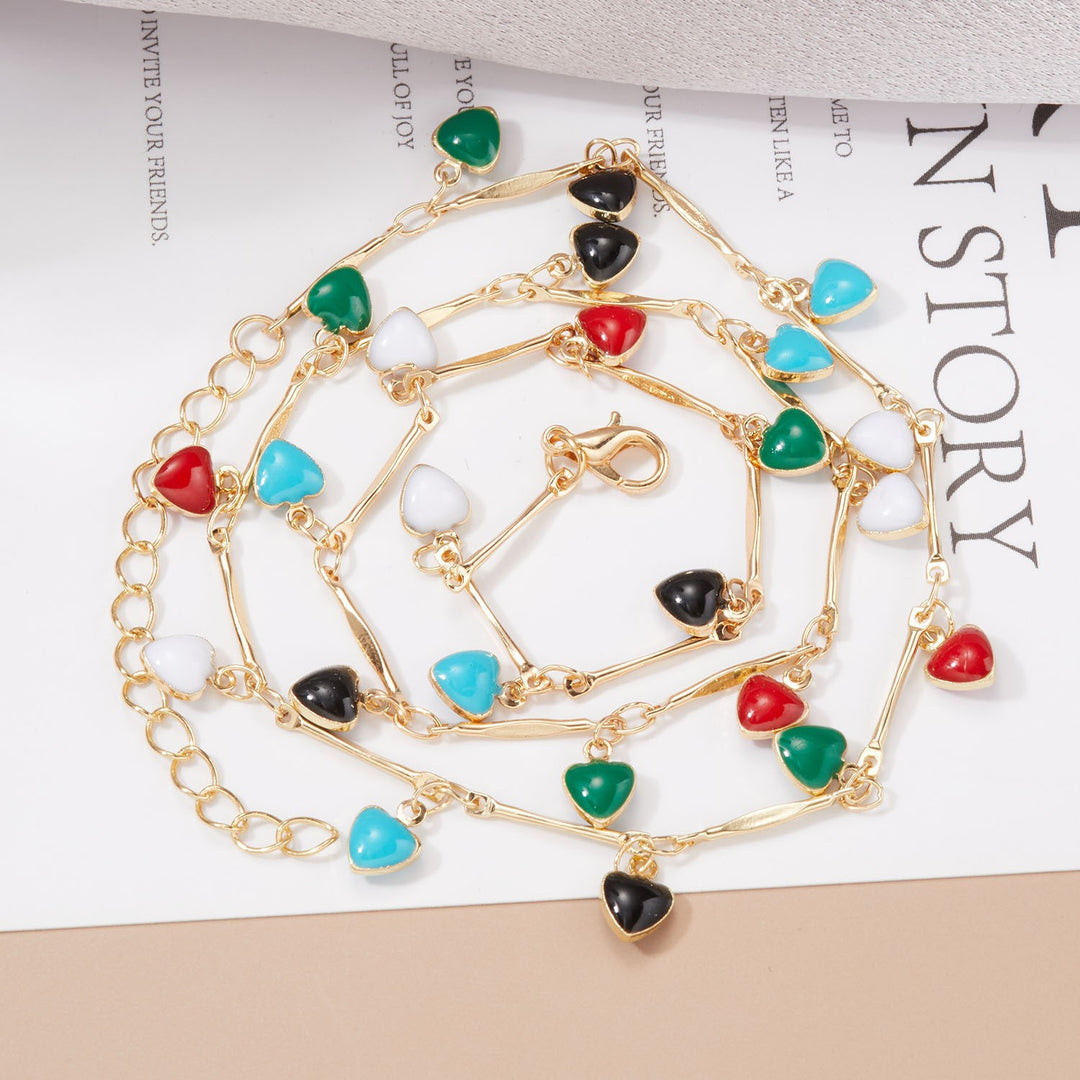Heart Charm Statement Necklace Kalsten