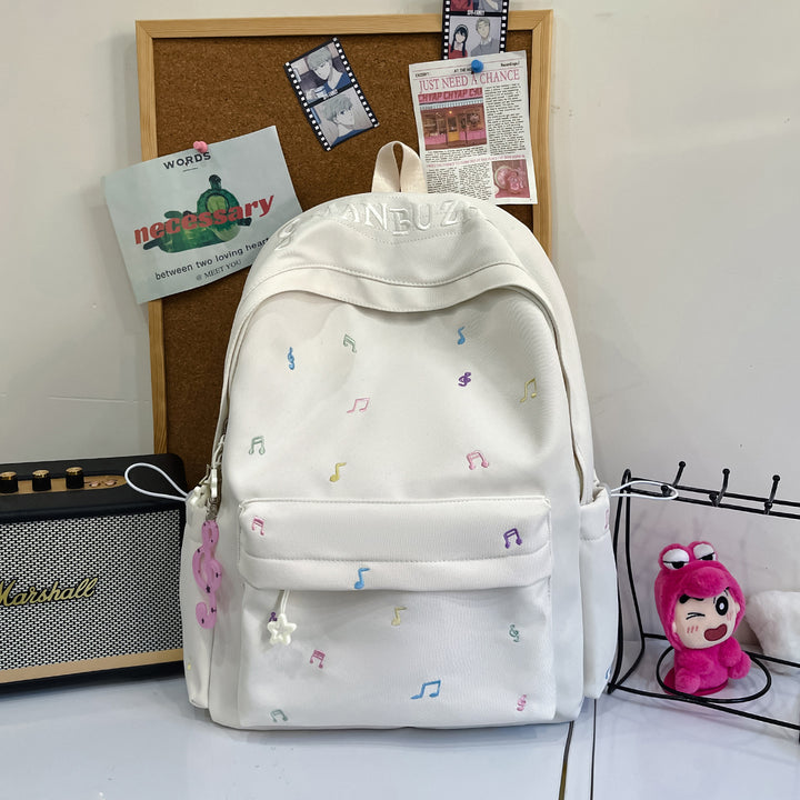 Musical Note Patterned Backpack