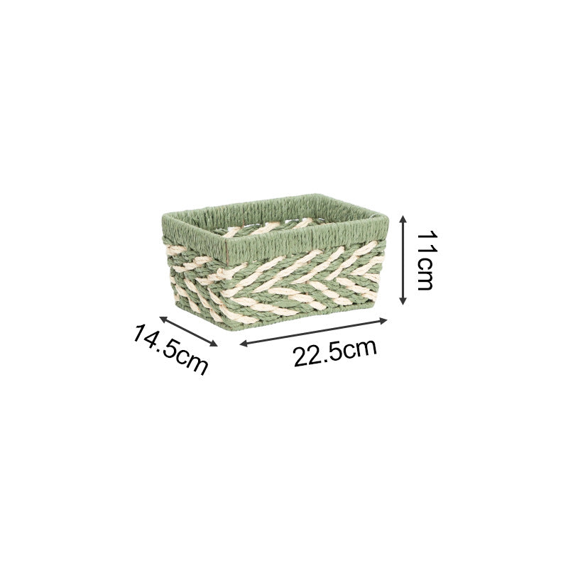 Natural decorative storage basket with woven design