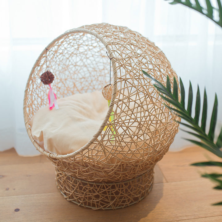 Beef Cat Bed Made of Rattan Kalsten