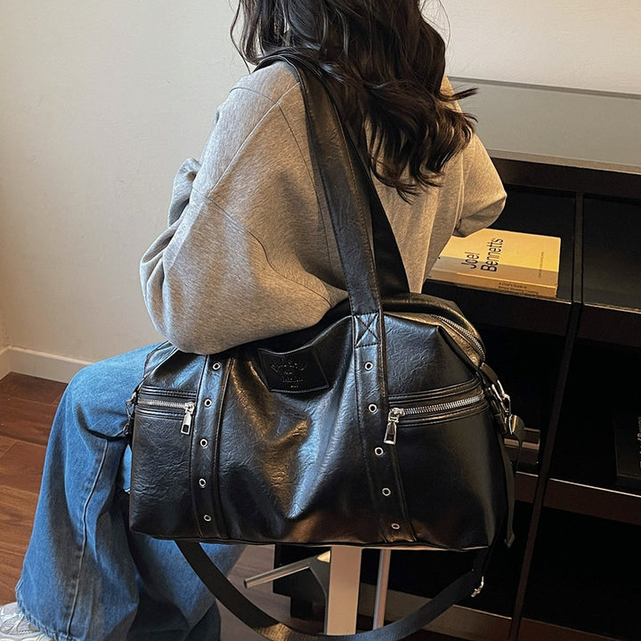 Luxurious Faux Leather Travel Duffle Bag Kalsten