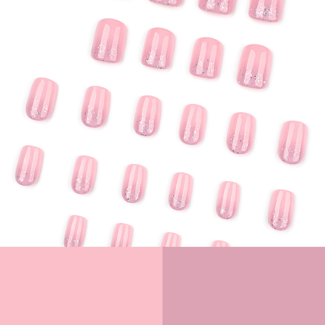 Artful Nail Tips with Glitter Accents Kalsten