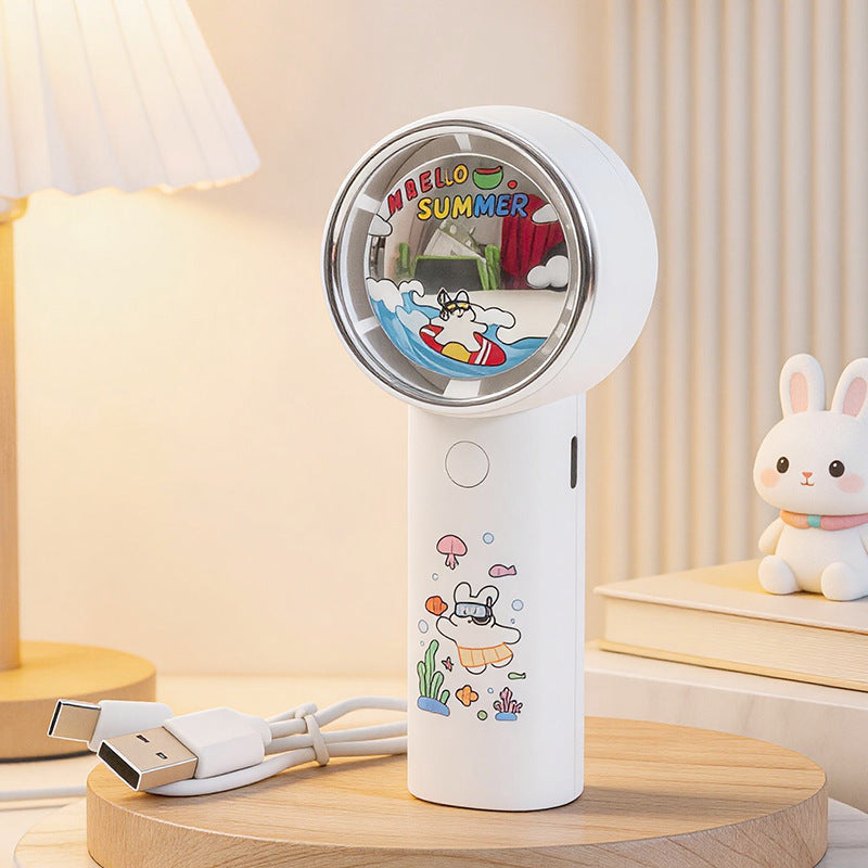 Women Portable Hand Fan with Playful Design Kalsten