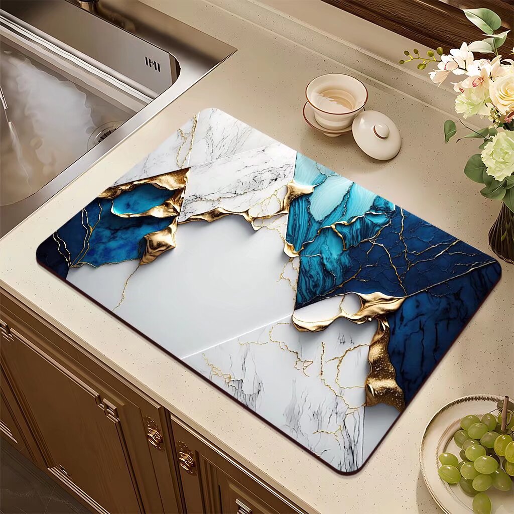 Abstract Design Kitchen Mat