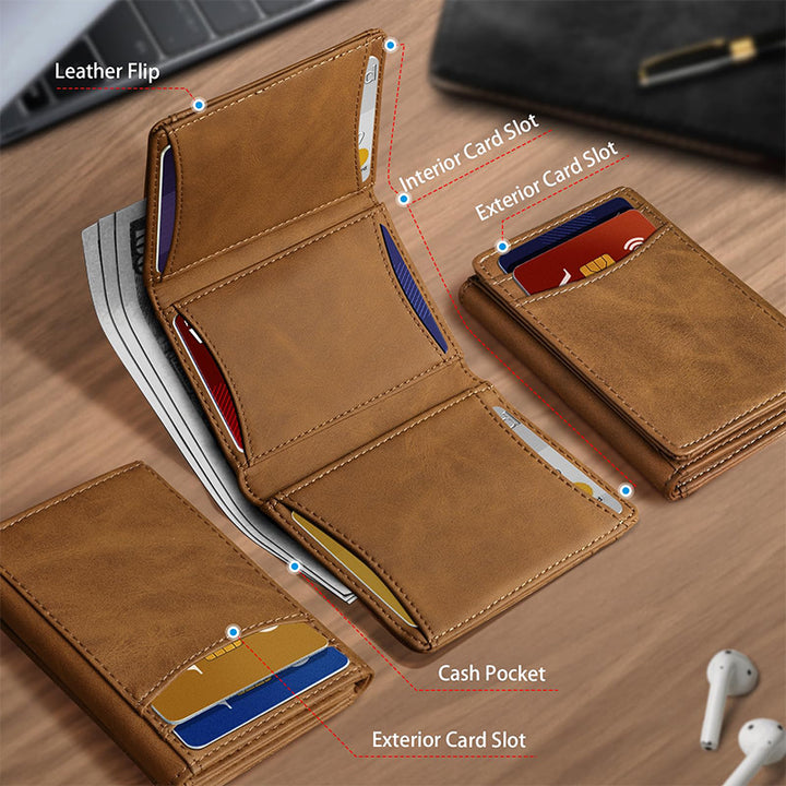 Stylish Slim Leather Cardholder Kalsten