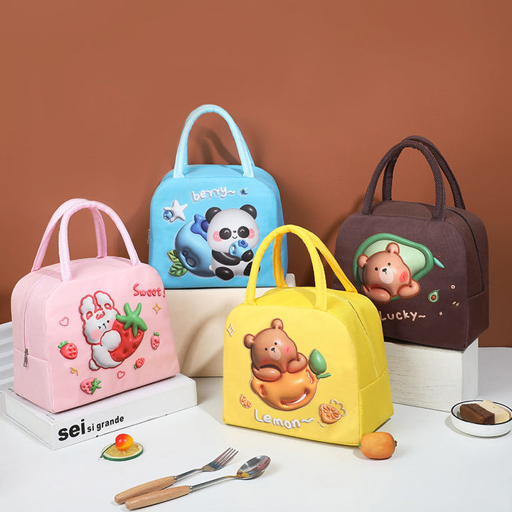 Cute Animal-Themed Insulated Lunch Bag