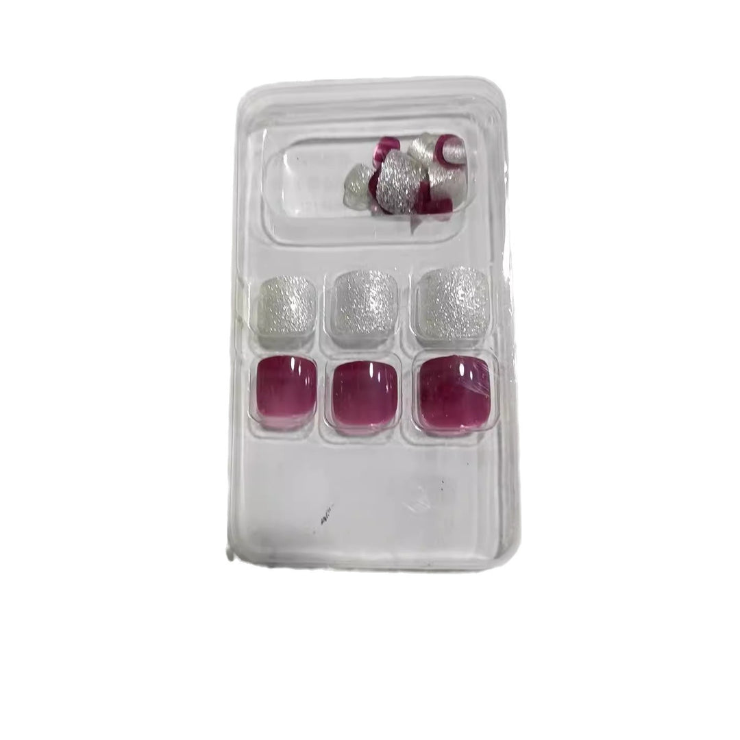 Premium Press-On Nail Set with Glitter and Gemstone Accents Kalsten