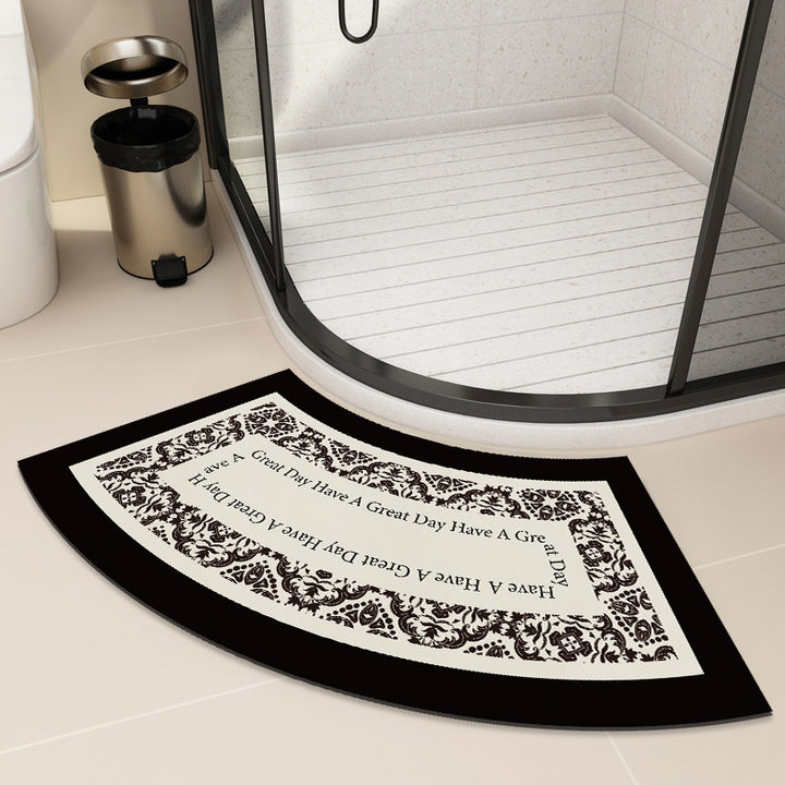 Curved Water-Absorbent Bathroom Mat