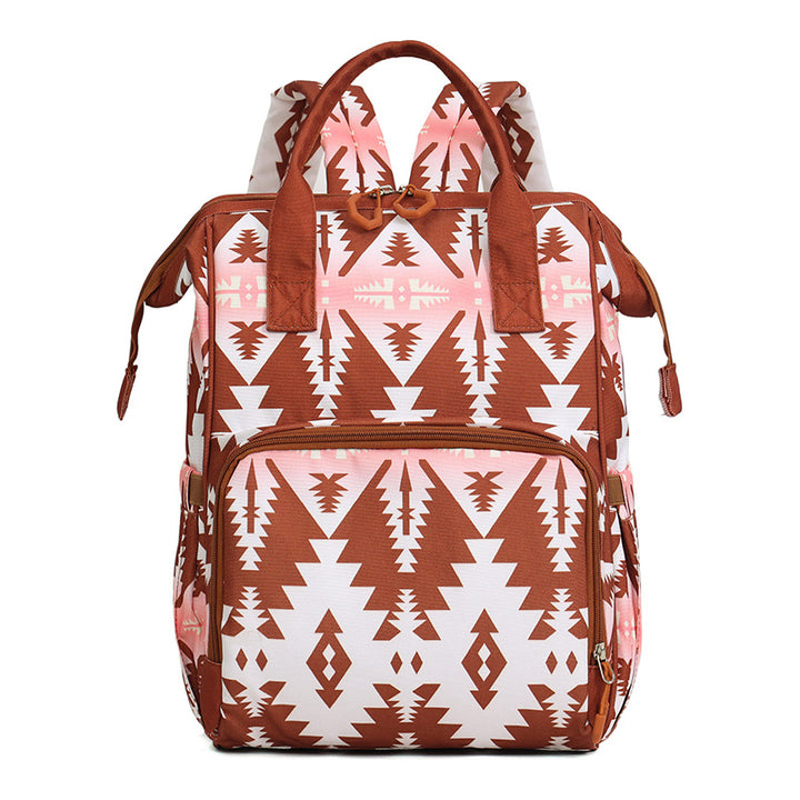 Geometric Patterned Travel Backpack