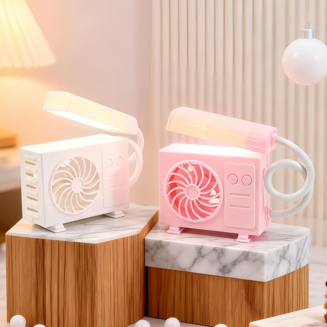 Women's multifunctional table lamp with integrated fan Kalsten