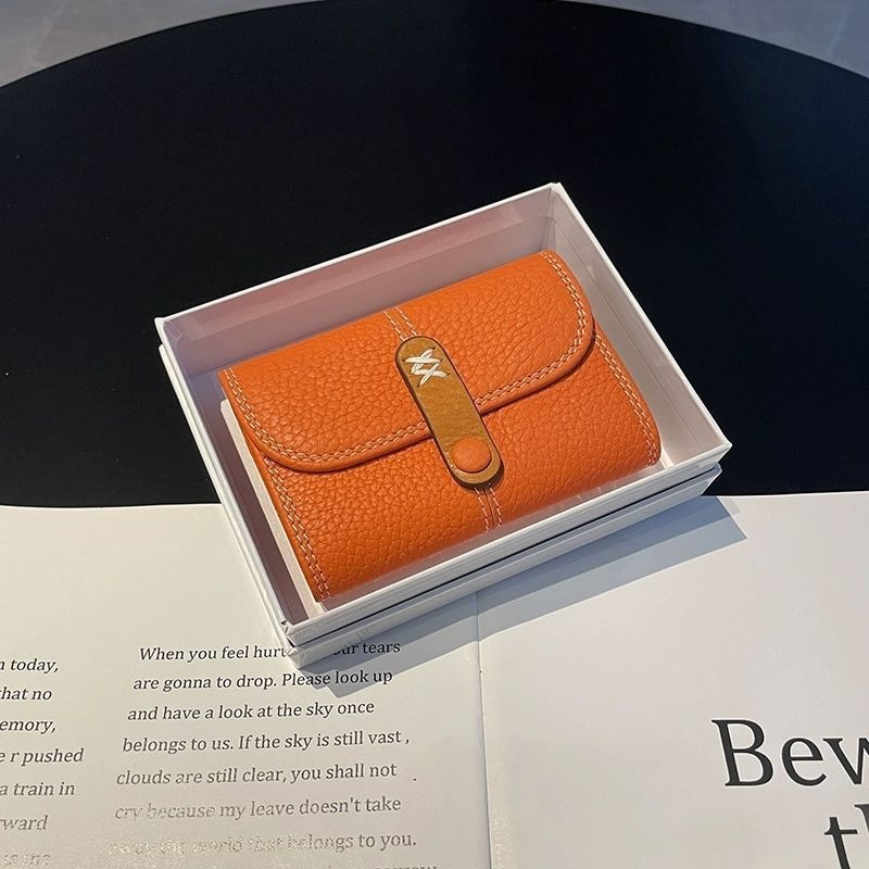Textured Leather Tri-Fold Wallet Kalsten