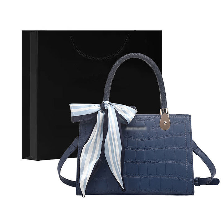 Structured Crocodile-Embossed Handbag Kalsten