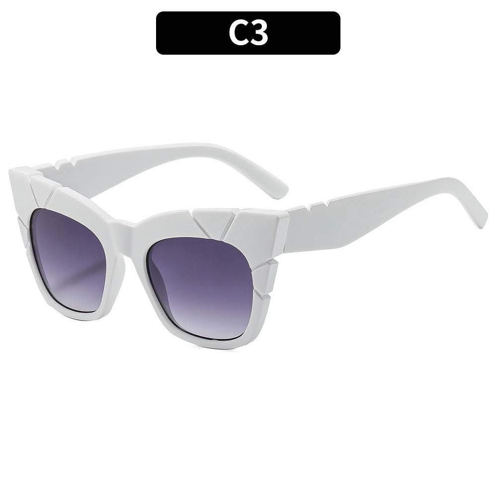Artistic Geometric Shield Sunglasses
